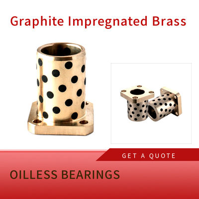 Graphite Impregnated Flange Brass Oilless Bearings
