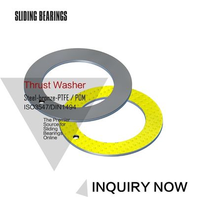 좋은 가격 중고업을 위한 편평한 청동색 Gleitlager 세탁기 틈막이 POM 입히는 강철 합성물 온라인으로